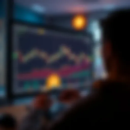 A person looking at a computer screen displaying Bitcoin price charts and historical data, reflecting on their first exposure to cryptocurrency.