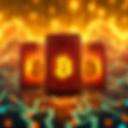 A graphical representation showing five blocks symbolizing Bitcoin mining completed in three minutes, with a digital backdrop of the Bitcoin network.