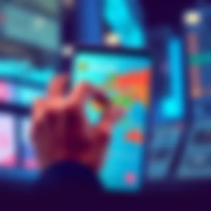 Illustration of a user fixing country selection on a mobile app