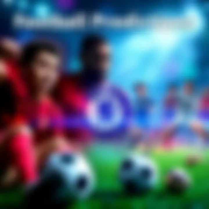 A collage of popular football teams like Manchester United, Chelsea, and Tottenham with a prediction market theme