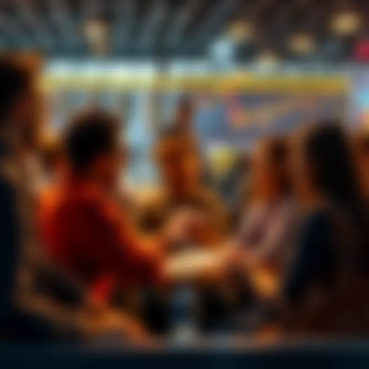 Discussion Forum Topics A group of people engaging in a lively online discussion about trading and daily events.
