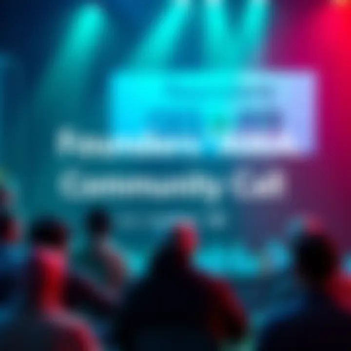 Graphic promoting Founders AMA community call on January 30 with details about time and participation