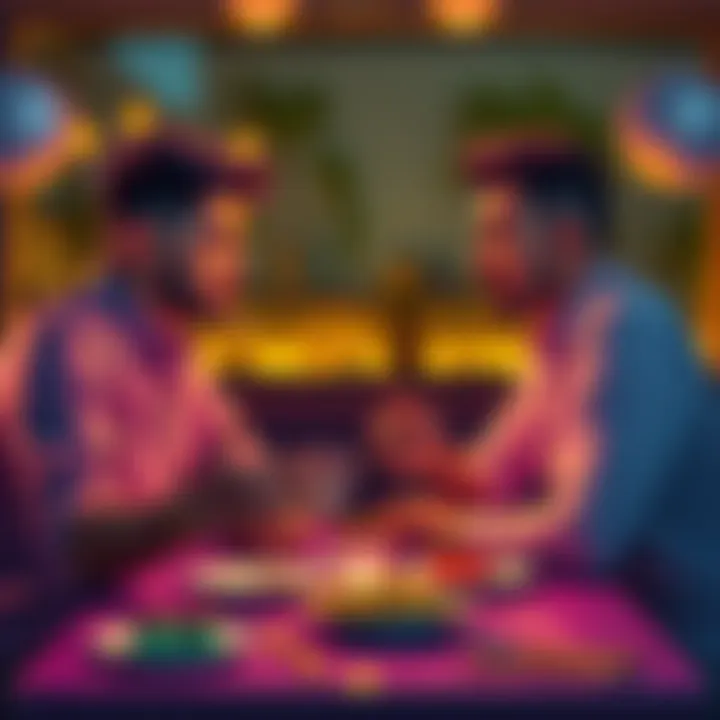 Two friends arguing about Ethereum and meme coins at a dinner table