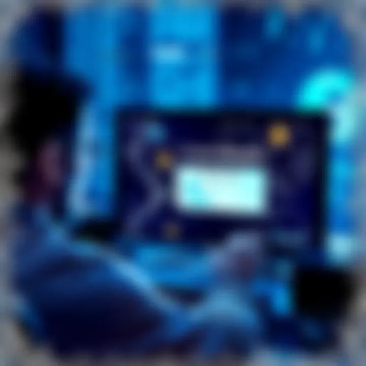 A frustrated person looking at a computer screen displaying a frozen account message, symbolizing lost access to crypto funds.