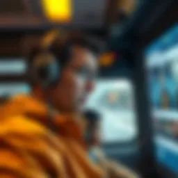 A commuter looks annoyed while viewing inappropriate ads on a bus screen during a ride.