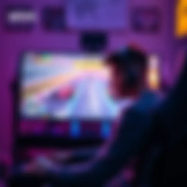 A player sitting in front of a screen with a racing game, looking disappointed after failing to earn rewards.