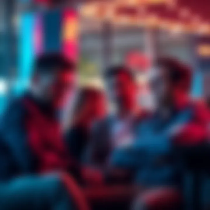 Frustrated investors discussing XRP A group of disappointed investors expressing frustration over Ripple's XRP investment performance in a casual setting.