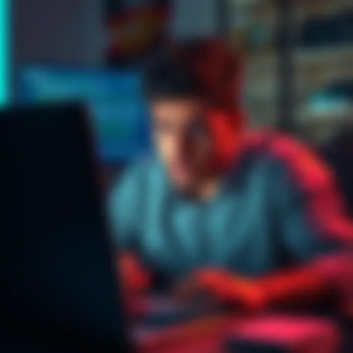 A person looking confused and stressed while trying to access their Blockchain.com account on a laptop, with a screen showing error messages.