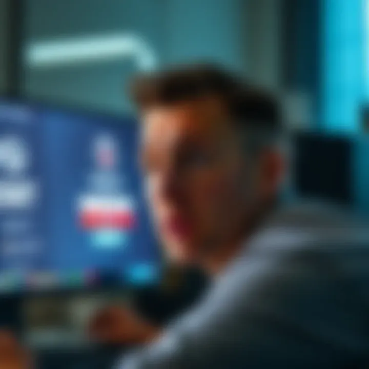 A person looking frustrated while staring at a computer screen showing a password reset page