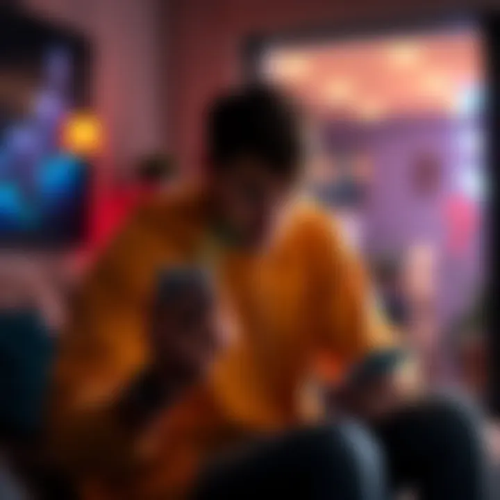 A person sitting with a phone in hand, expressing frustration as they check for updates on a step tracker