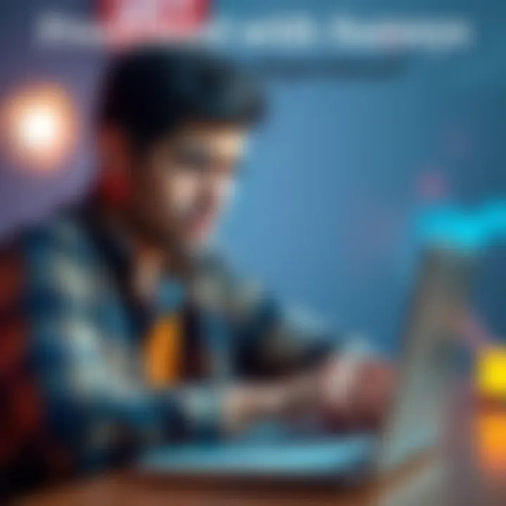 A person looking frustrated while trying to complete an online survey on a laptop, showing signs of disappointment and confusion.