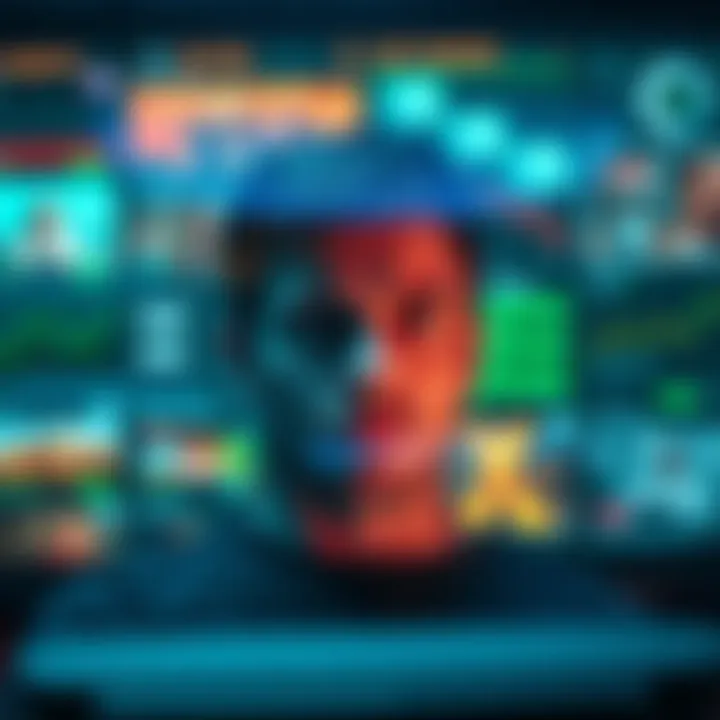 A person looking annoyed while staring at a digital screen with loading ads