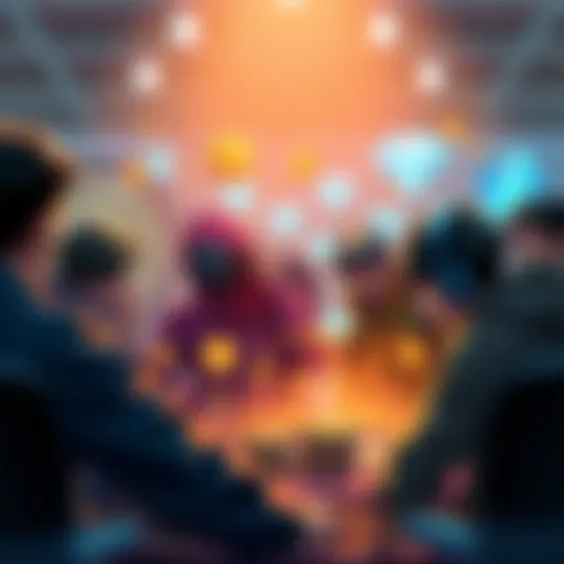 A group of people expressing frustration over bid tokens in a gaming forum, with images of bid tokens and diamonds in the background