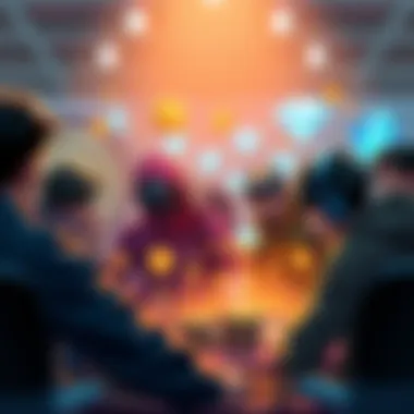 Frustrated players discussing bid tokens A group of people expressing frustration over bid tokens in a gaming forum, with images of bid tokens and diamonds in the background