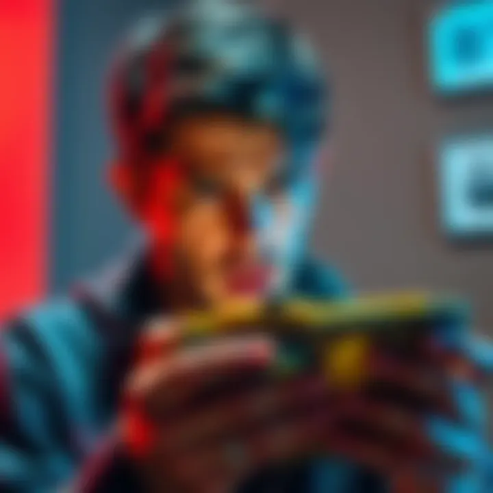 A person anxiously checking their crypto wallet with a worried expression, symbolizing the stress of a mistaken Ethereum transfer.