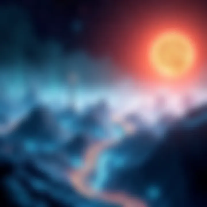 A futuristic digital landscape showcasing potential internet advancements impacting blockchain technology