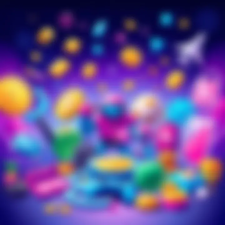 Fun gaming projects on Solana A vibrant illustration showing various gaming icons and investment symbols representing engaging projects on the Solana blockchain.