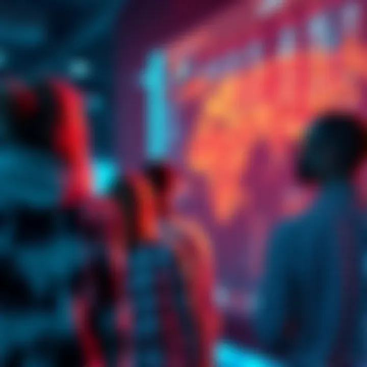 Global Workforce for AI A visual representation of a diverse group of verified participants contributing to AI training processes, showcasing human validation tasks in a digital environment.