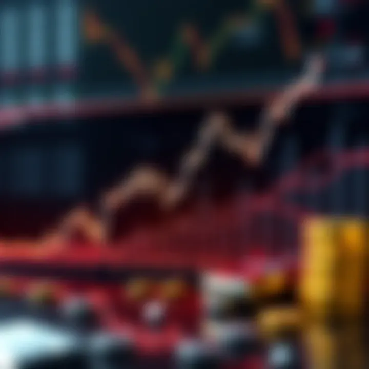 A chart showing a sharp decline in gold and silver prices over a single day