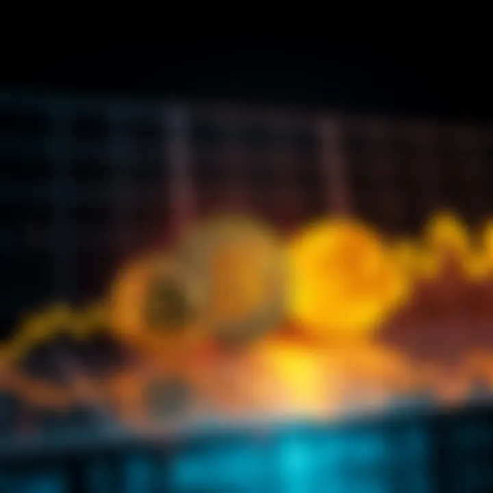 A graph showing the rise of gold prices compared to the stagnant value of Bitcoin, highlighting the financial trends