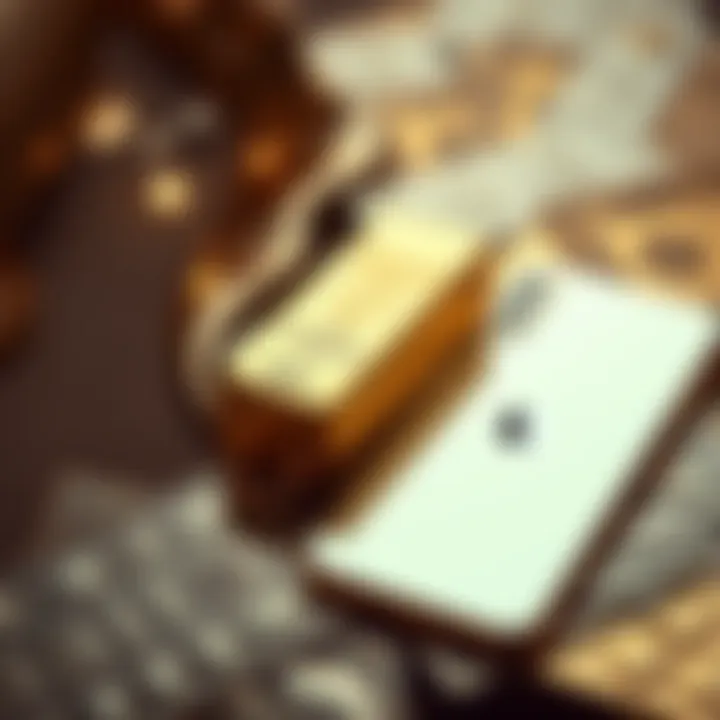 Gold vs iPhone 18 Pro A gold bar placed next to an iPhone 18 Pro, highlighting the price comparison
