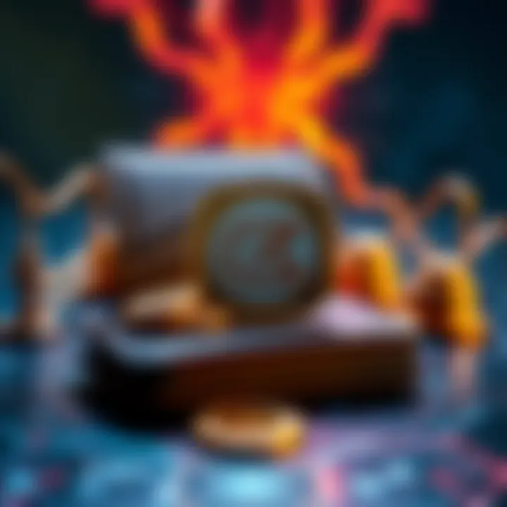 A visual representation of Google Quantum supporting cryptocurrency adjustments, showing a digital wallet and quantum computing elements in the background.