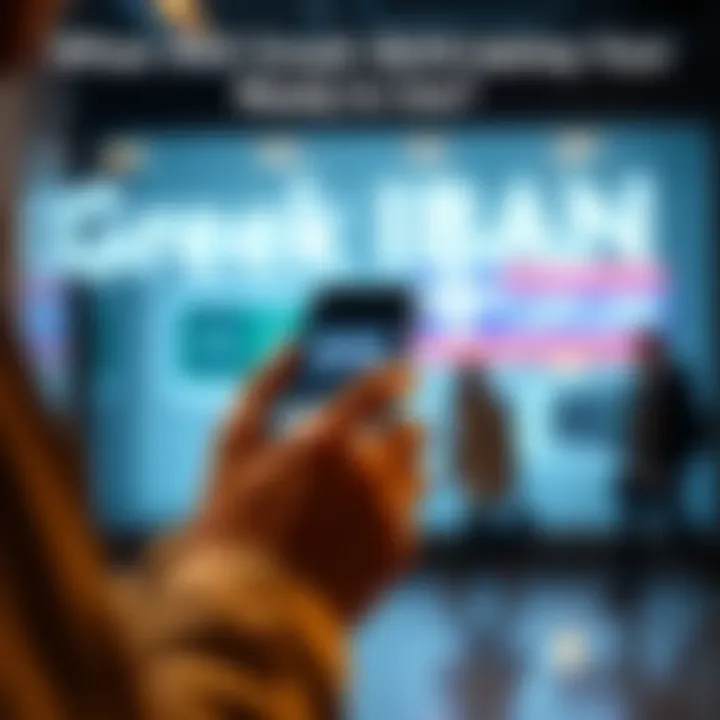 Greek IBAN Announcement A person checking their mobile phone for updates on Greek IBAN availability