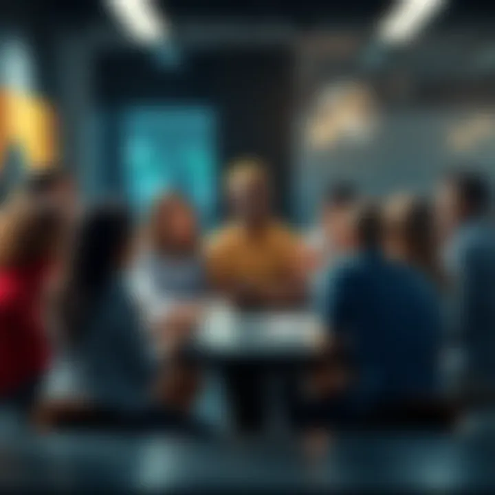 A diverse group of people gathered around a table, discussing concerns about cheating in a serious manner.