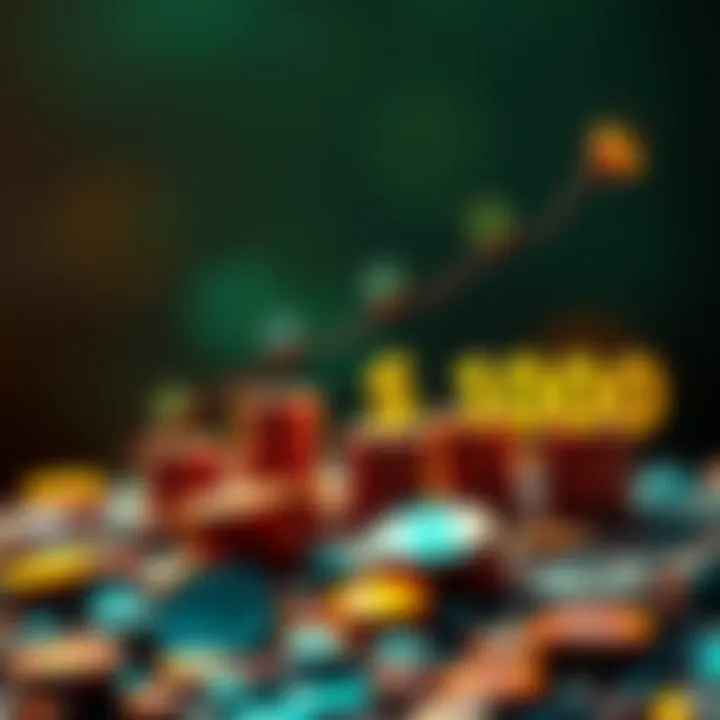 Illustration of growing investment from small amount to large