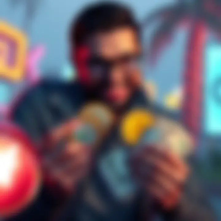 Person smiling while holding memecoin graphics and counting cash, representing the leaker's decision to cash out.