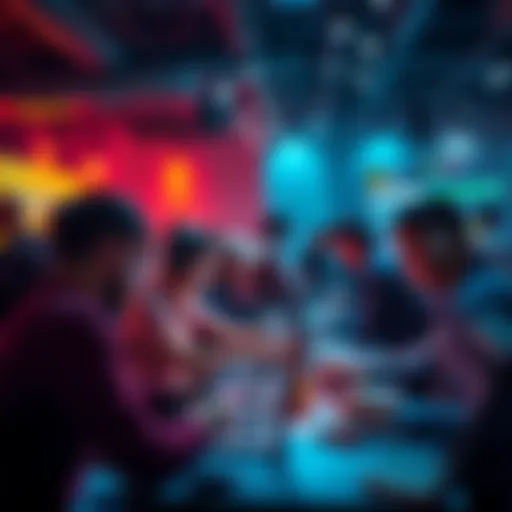 Group of people working together on a project during a hackathon, showing teamwork and creativity