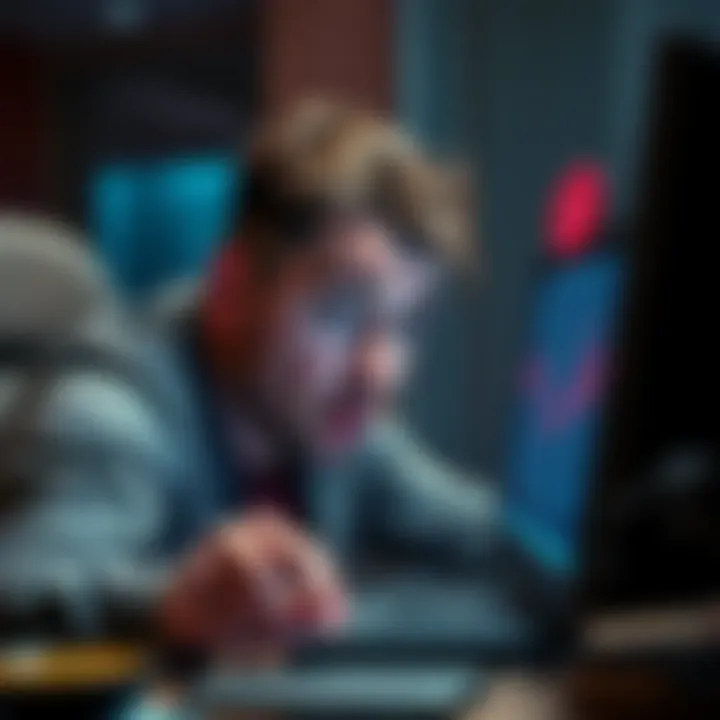 Hacked Crypto Wallet A worried cryptocurrency user looking at their computer screen showing a drained wallet balance, with shocked expression.