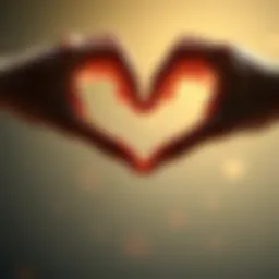 Two hands forming a heart shape symbolizing love and connection