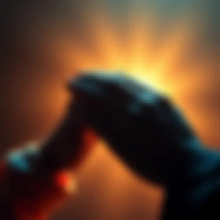 A pair of hands clasped together in prayer with a soft light behind them, symbolizing faith and unity among different cultures.