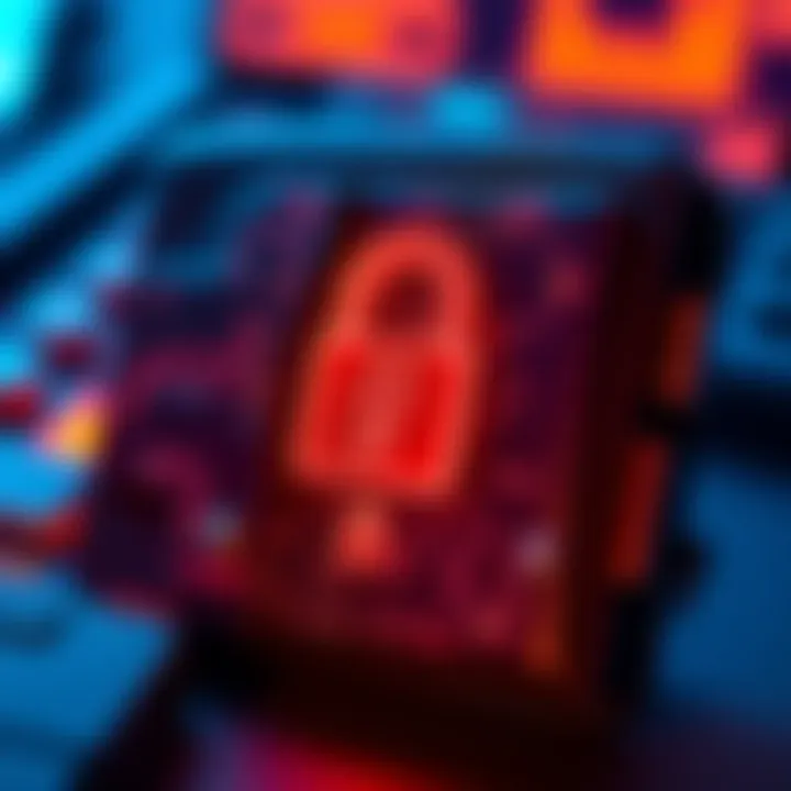 A hardware wallet displayed with a padlock symbol, representing security for private keys in digital transactions.