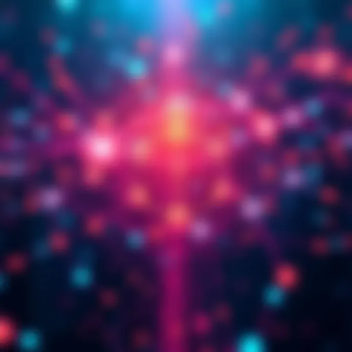 Hashgraph Technology Illustration A visual representation of Hashgraph technology with digital nodes and connections illustrating its impact on the IT industry.