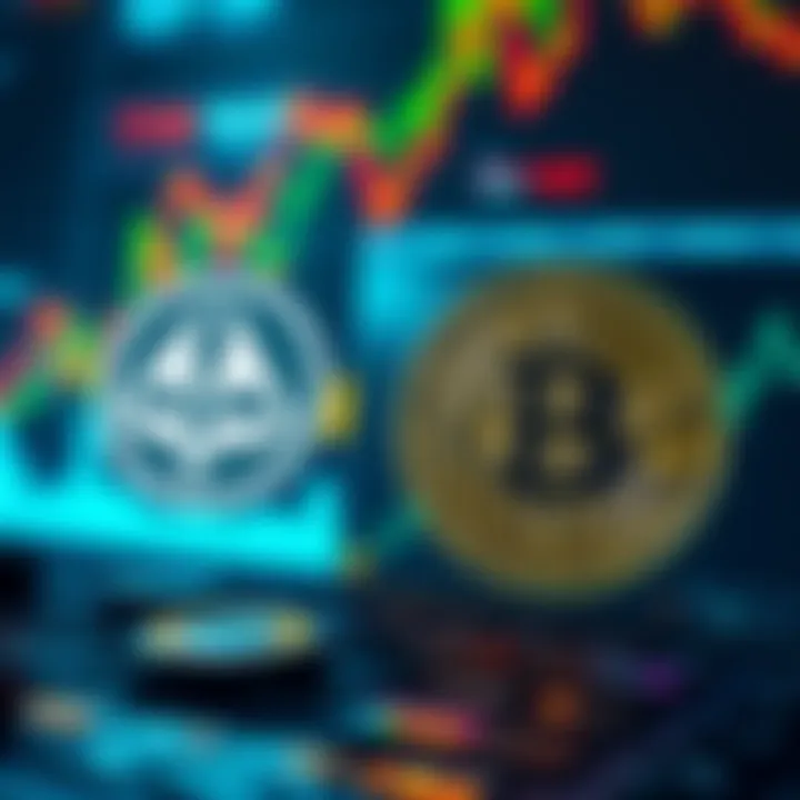 Comparison of HBAR and Bitcoin A visual comparison showing HBAR and Bitcoin logos with transaction speed indicators and price charts