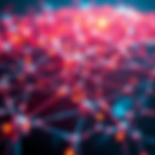 A visual representation of the Hedera blockchain network with interconnected nodes symbolizing digital activities and transactions in the crypto space.