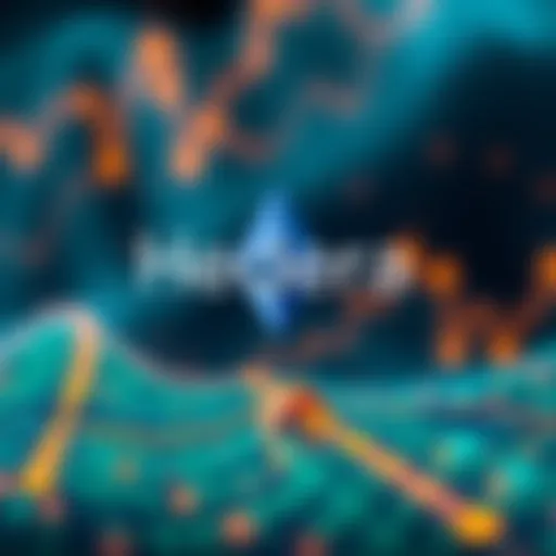 A graphic showing Hedera's logo with a background representing digital transactions, highlighting its surpassing of 70 billion transactions over Ethereum and Solana.