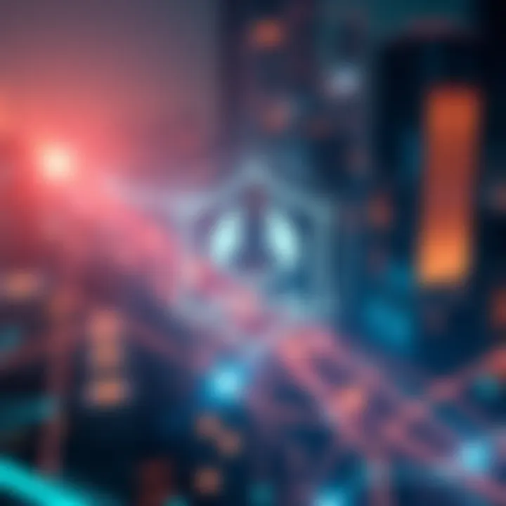 The Helium logo with a modern design, representing decentralized organizations, set against a tech-themed background.