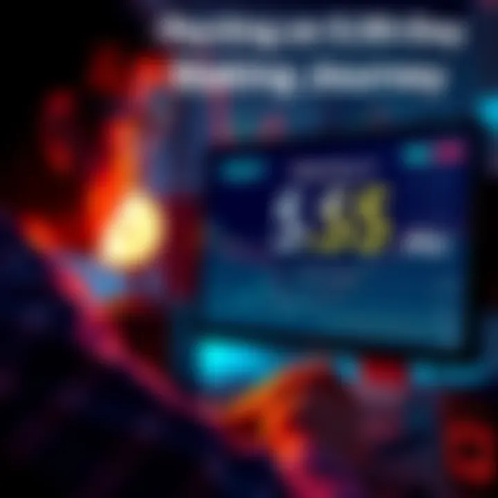 A person reflecting on their financial future while looking at a computer screen displaying a 5,555-day HEX stake