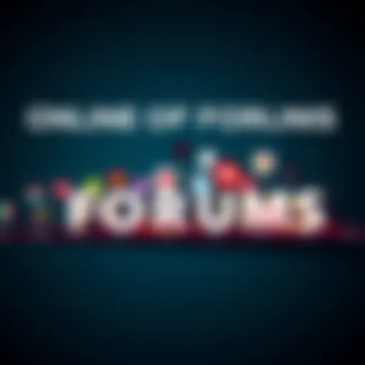 A timeline showing the evolution of online forums with different forum logos and milestones