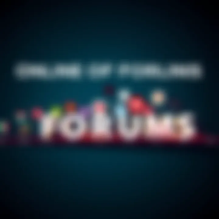 A timeline showing the evolution of online forums with different forum logos and milestones