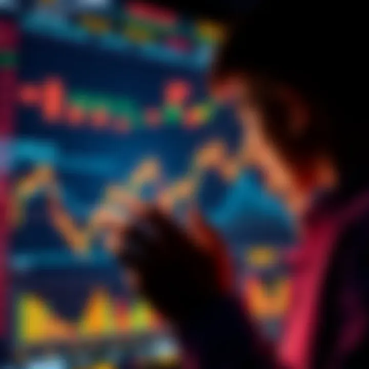 A person looking at a stock market chart with a positive trend, symbolizing hope for long-term investment gains