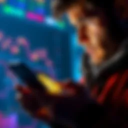 A person looking at a Bitcoin wallet on their phone, showing concern during a market dip.