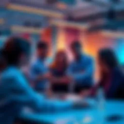 Group of HR professionals discussing career development and team dynamics at Revolut