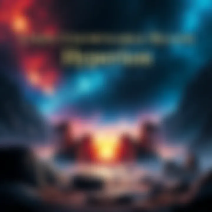 Cover of Hyperion A captivating book cover of Hyperion featuring a mysterious landscape with starry skies and ancient ruins, inviting readers into its world.