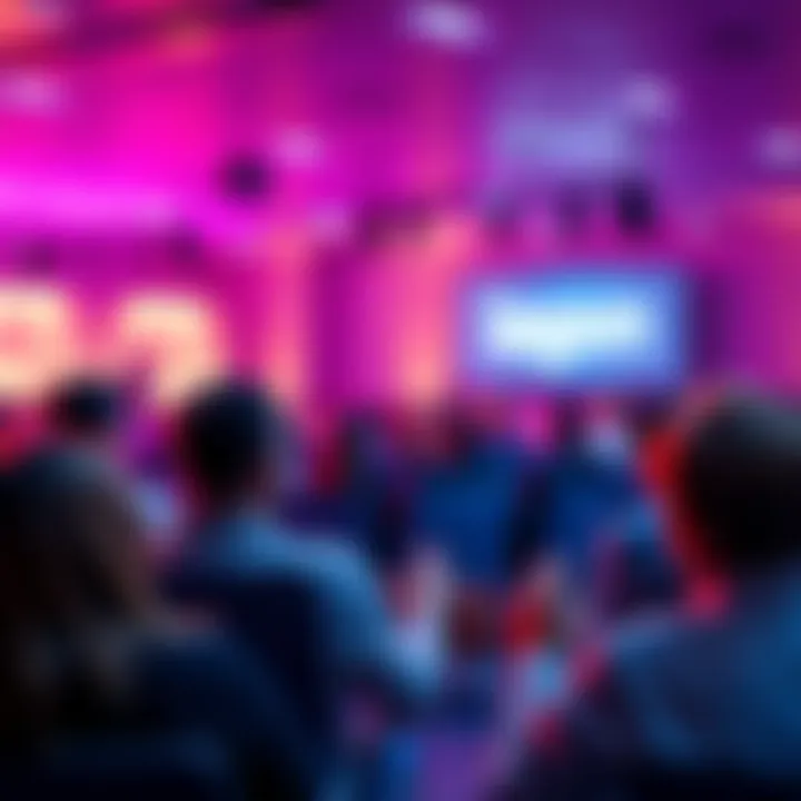 Iagon CEO speaking at a conference while community members express concerns about storage capacity and partnerships