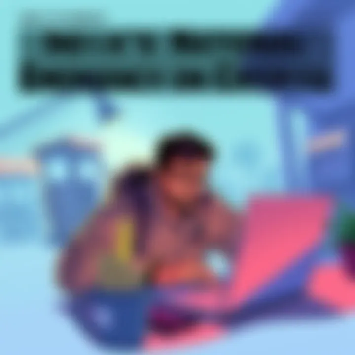 An illustration showing rising fuel prices and a worried crypto trader looking at charts on a laptop.