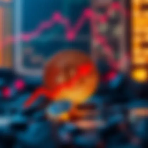 A graphic showing a Bitcoin symbol with an upward trend arrow, representing investment options.
